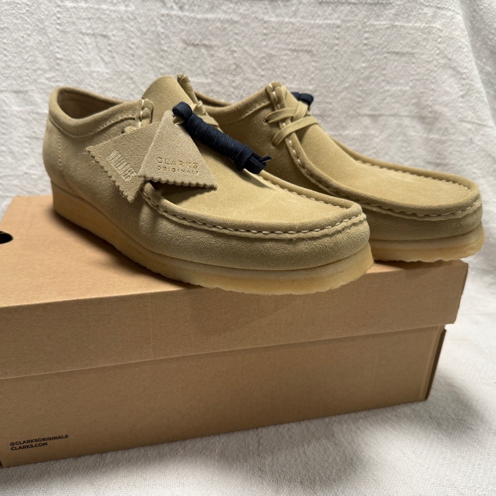 Clarks Men's Beige Suede Loafers
